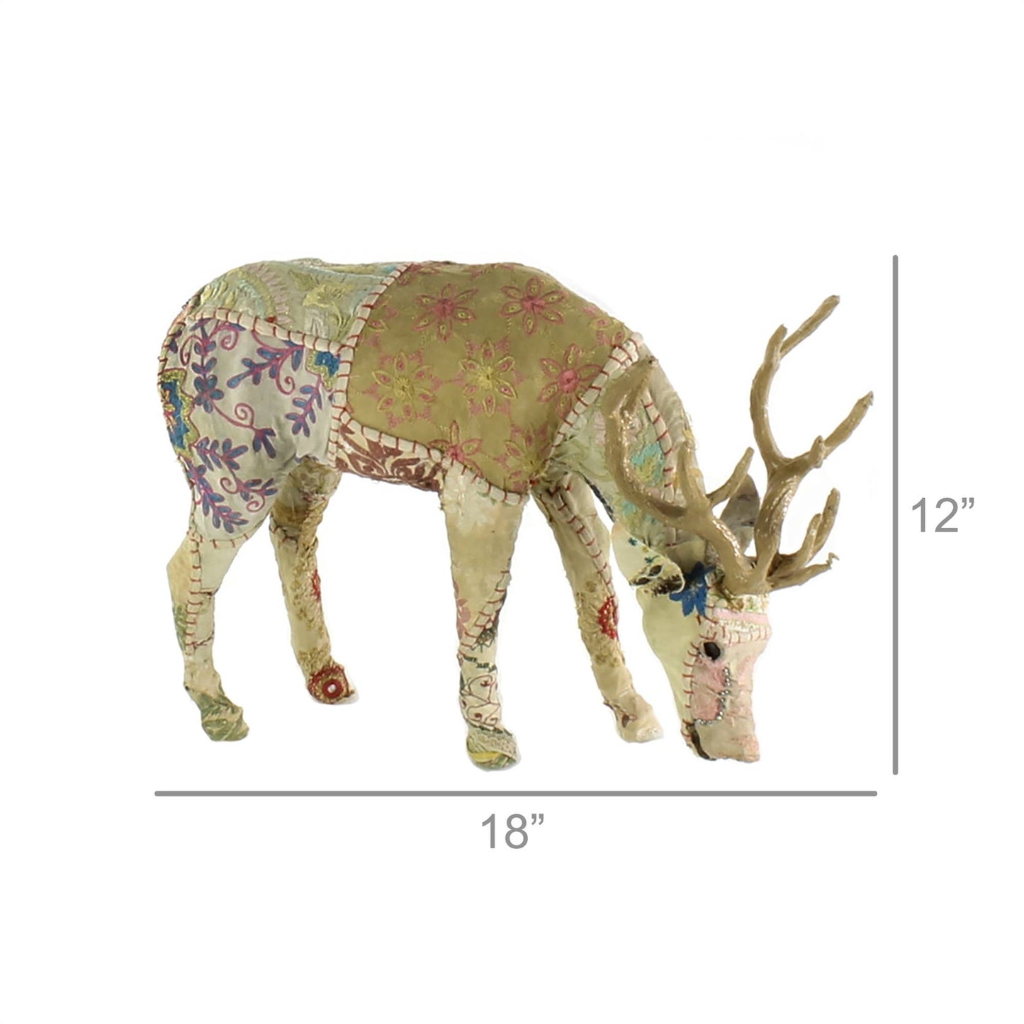 Bavarian Forest Stag  Grazing - M - Beige Sari