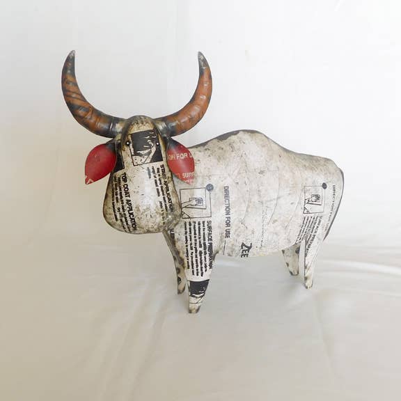 Longhorn Recycled Metal Animals