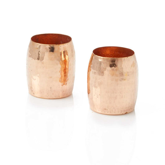 Afterglow Hammered Copper Mugs - Set of 2