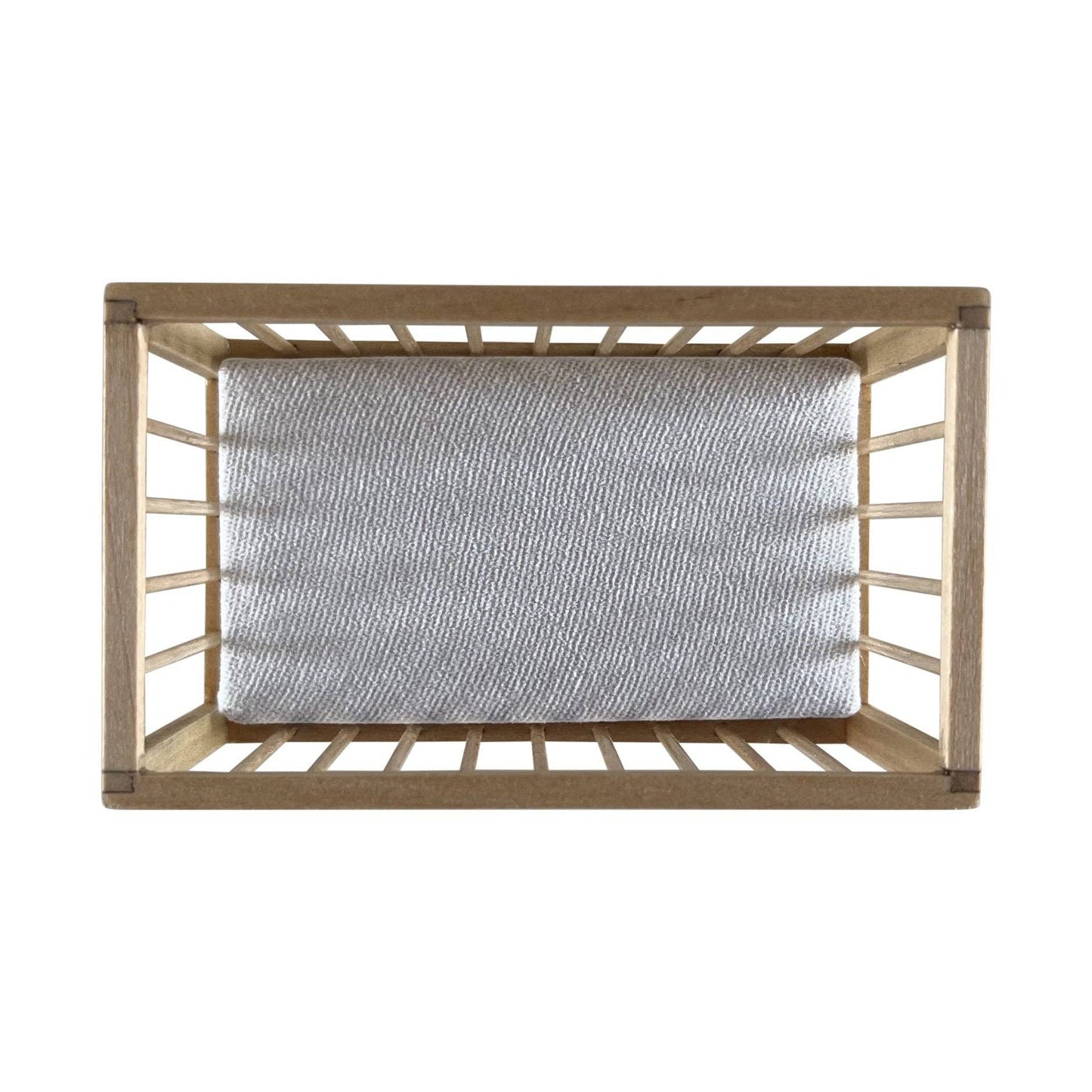 Dollhouse Nursery Crib + Mattress | Natural Wood