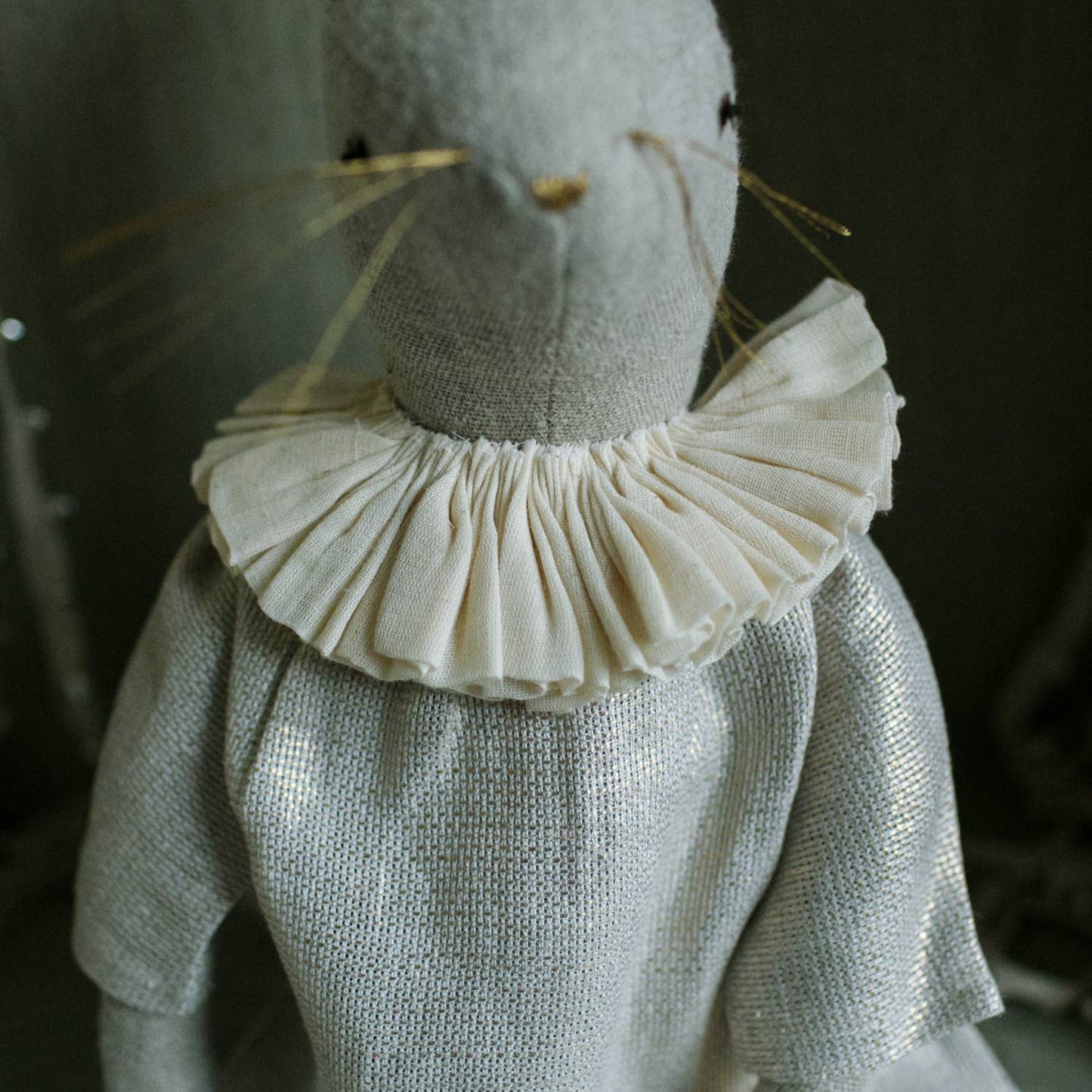 Ruffle Bun Ragdoll - Cotton-filled Art Doll