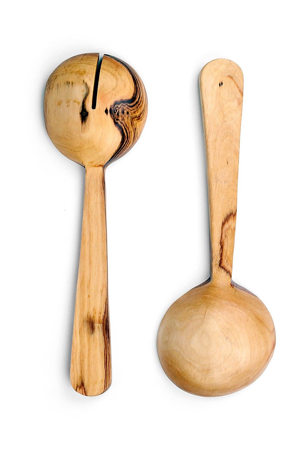 Wild Olive and Bone Pendulum Salad Servers