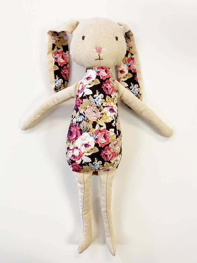 Large Floral Bunny Doll