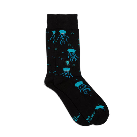 Socks that Protect Oceans (Black Jellyfish)