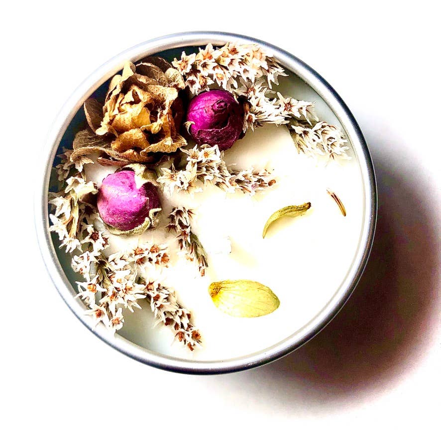 "Powdered Rose´" Botanical Floral Soy Candle