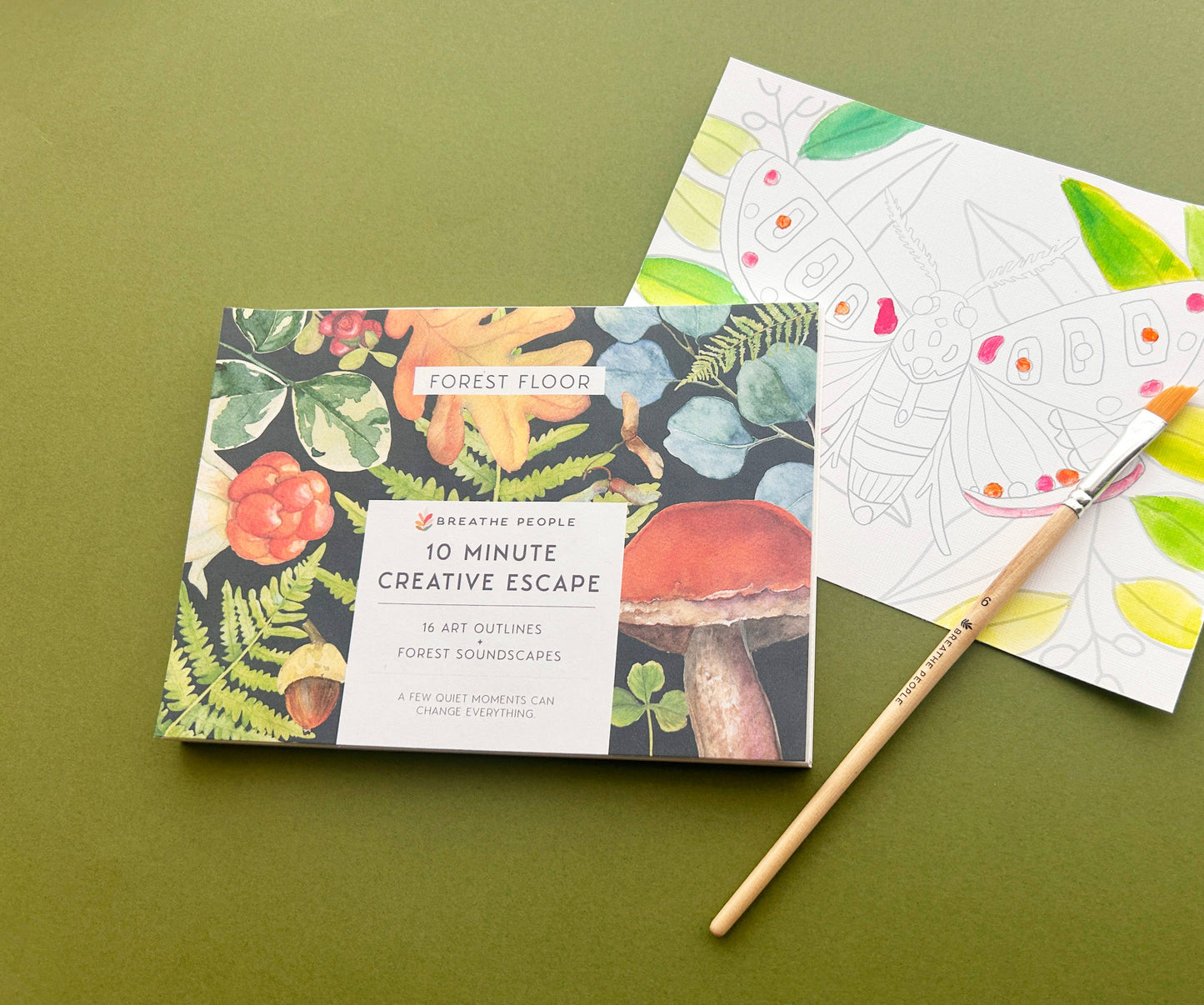 10 Minute Creative Escape Art Book — Forest Floor