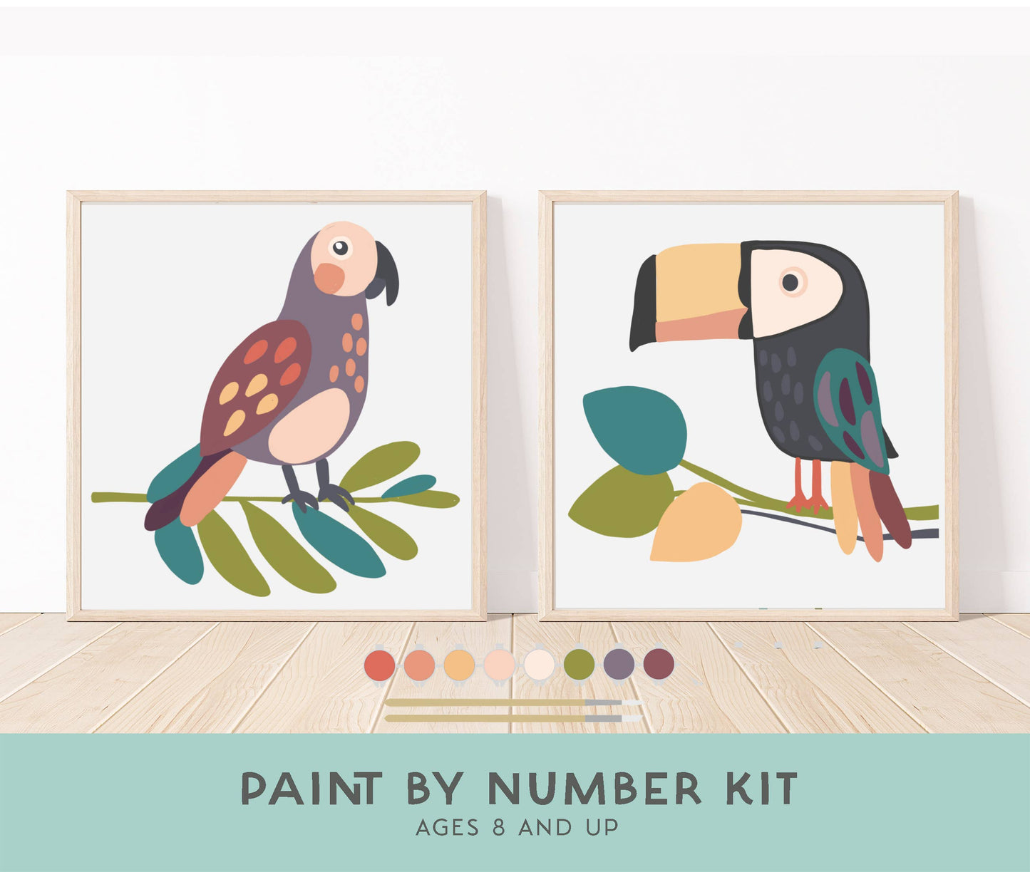 Tropical Birds Paint by #