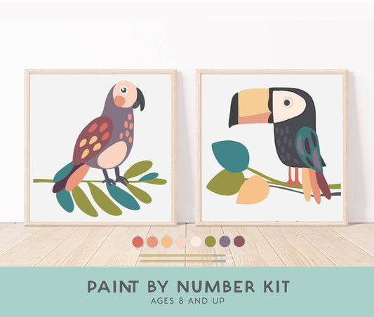 Tropical Birds Paint by #
