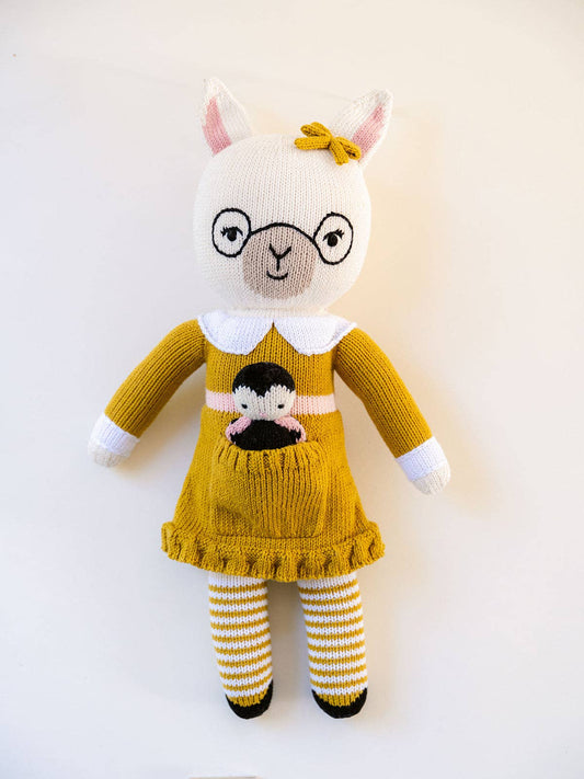 18" Liesel the Llama with 3" Mini Pocket Pal Lexi Ladybug