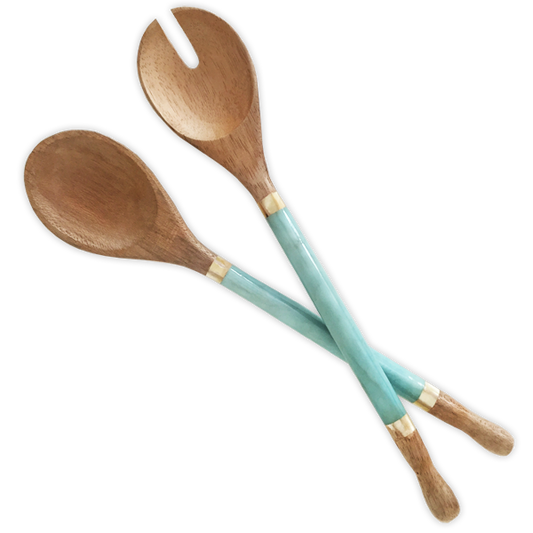 Capiz & Durian Wood Server | Aqua