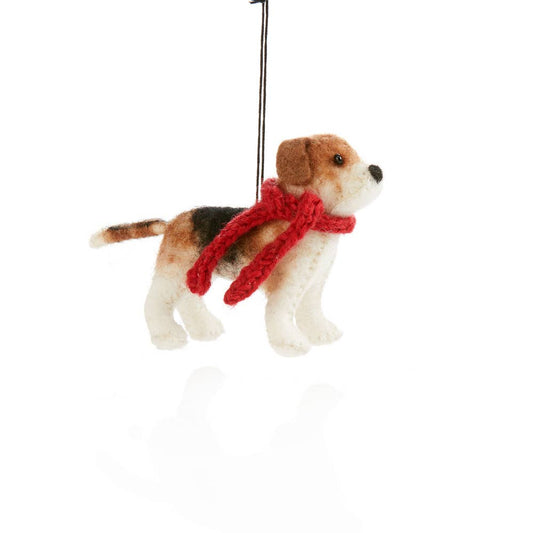 Felted Beagle Ornament