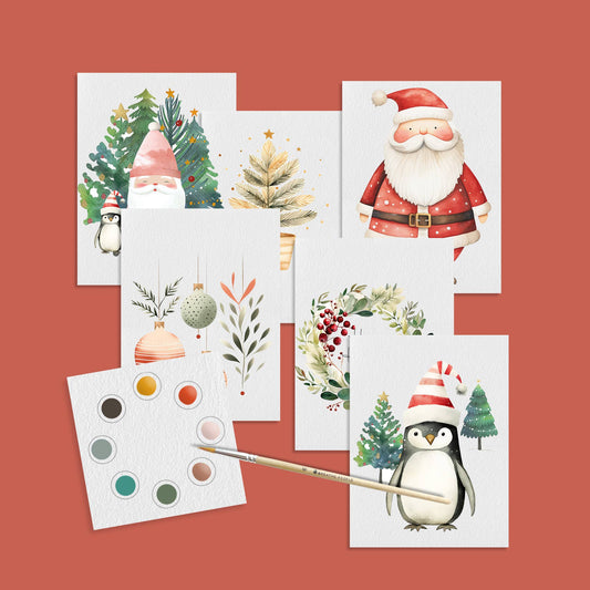 Watercolor Postcards:- Holiday