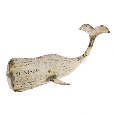 White Metal Whale - Lrg