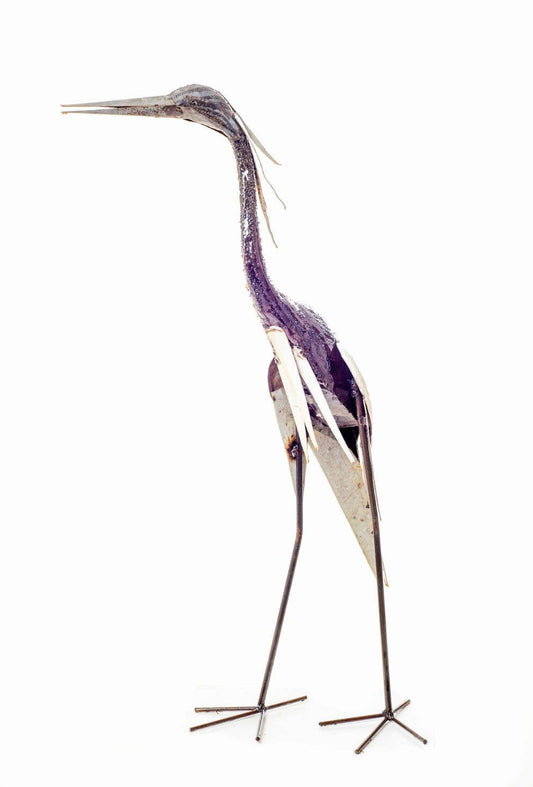 Zimba-Arts METAL WHITE HERON LARGE