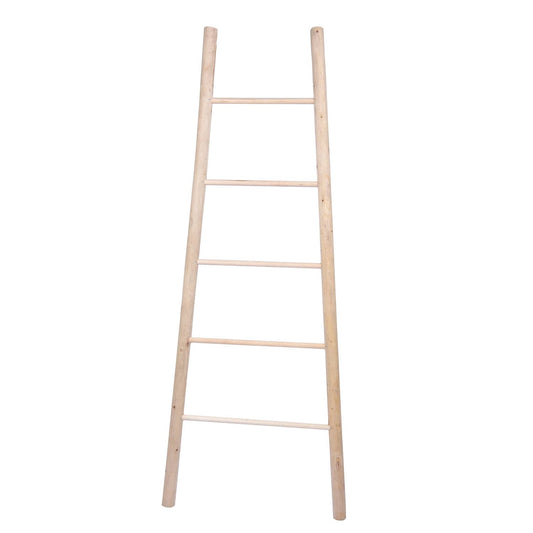 Decorative Wood Ladder - Natural.  2in diameter rungs