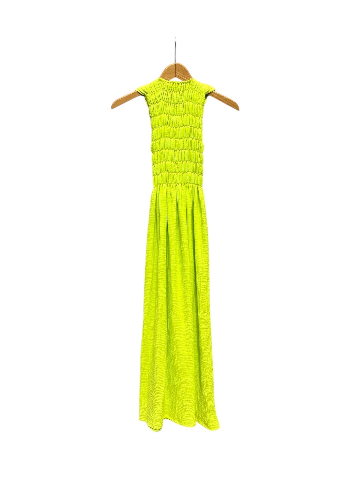735 ALBER Gathered dress in organic cotton muslin
