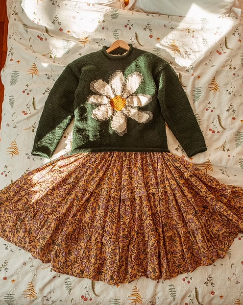 ORGANIC Cotton Block Printed Maxi Dress, Floral EMILIA Dress