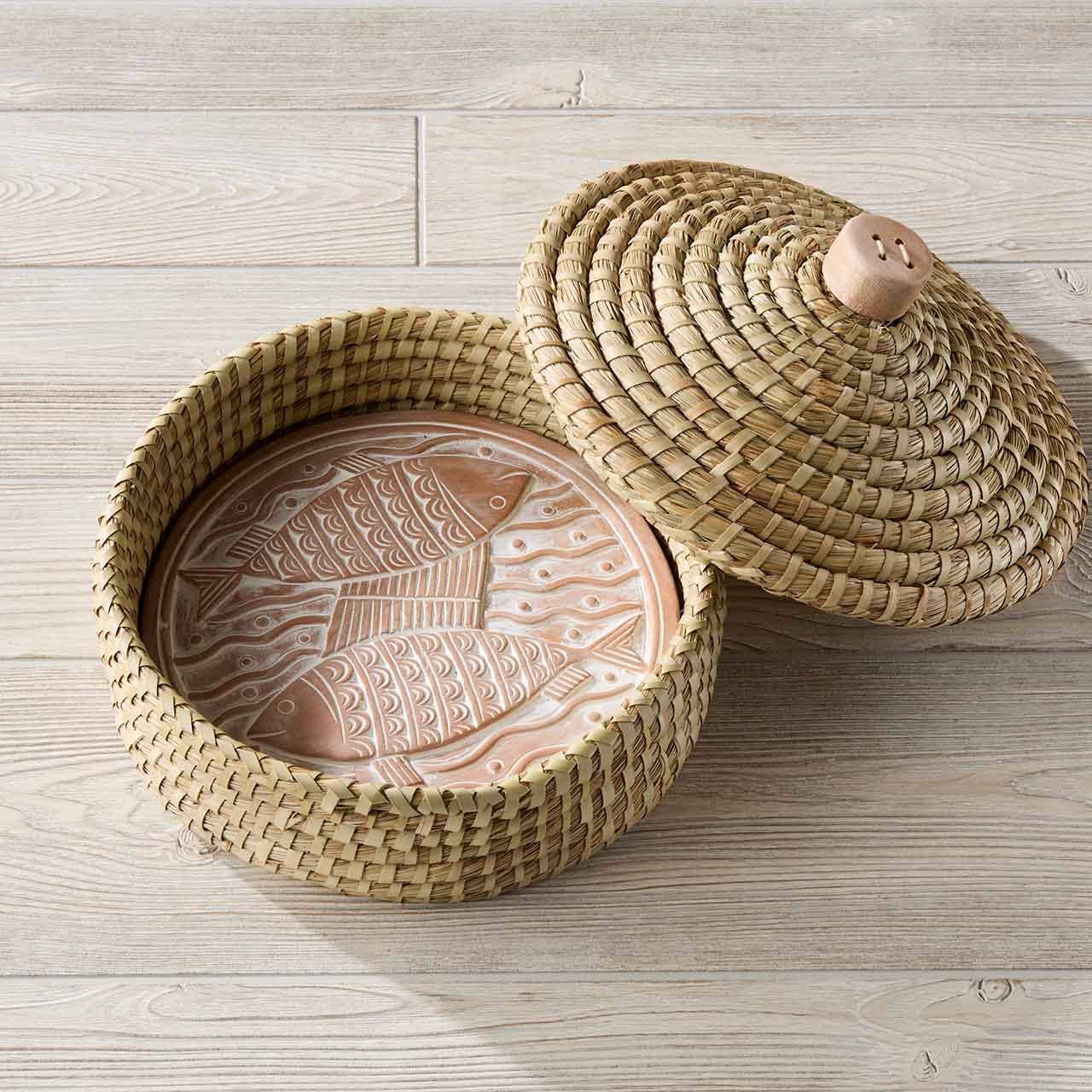 Macha Lidded Handmade Breadwarmer