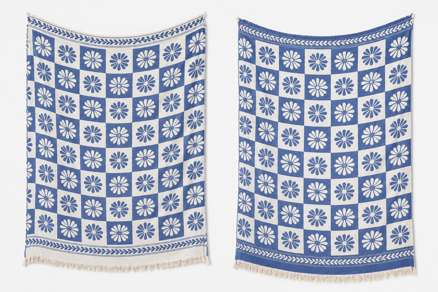 Daisy Muslin Throw Blanket, Cotton, Beach Blanket