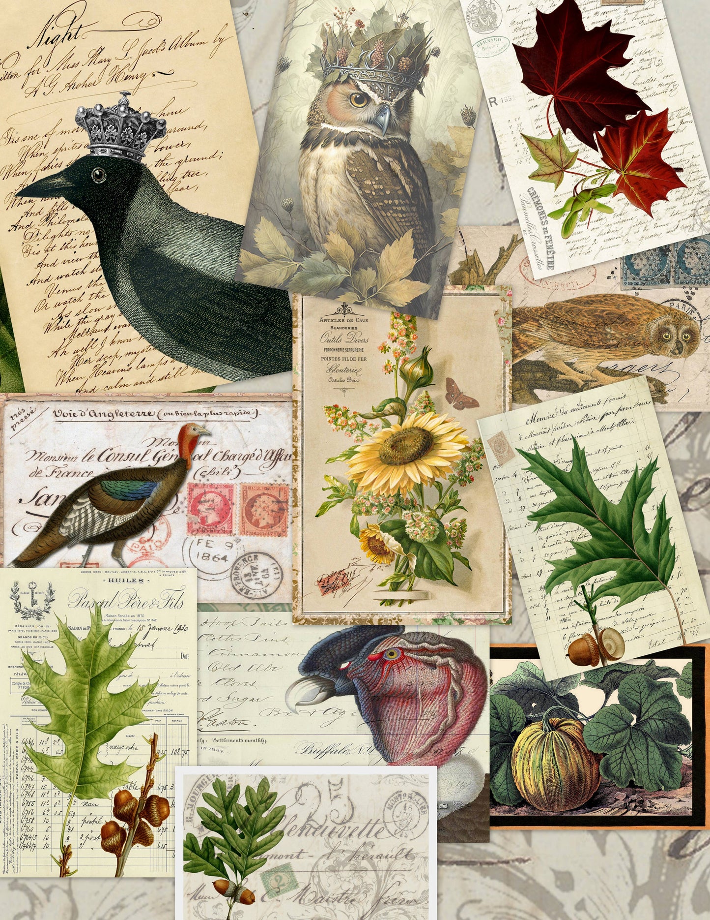 Assorted 11" x 17"  25 Piece Fall Papers Collection