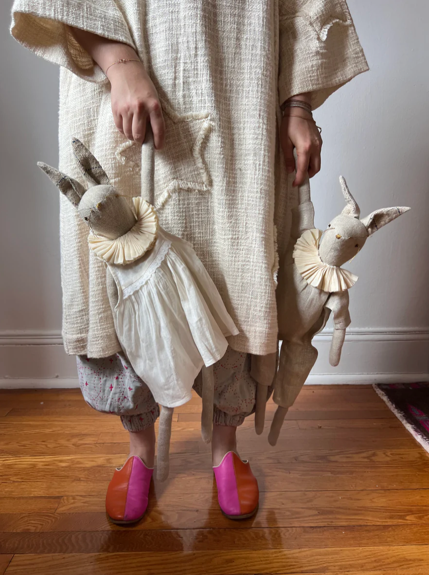 Ruffle Bun Ragdoll - Cotton-filled Art Doll