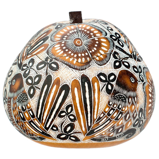Lace Birds - Medium Gourd Box - - Jewelry Gift Box