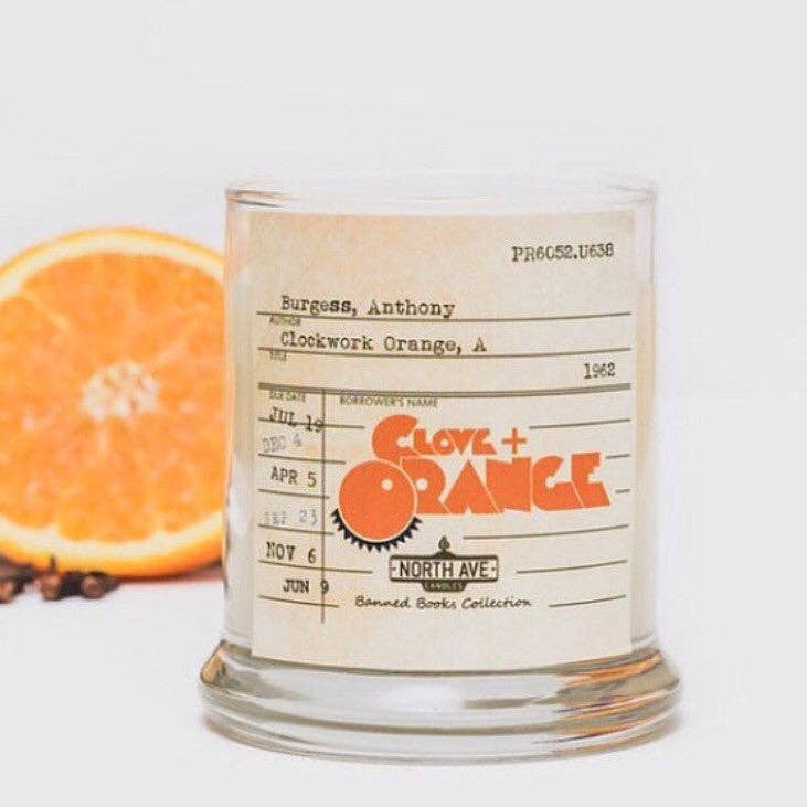 Banned Book Candle / A Clockwork Orange / book themed candle