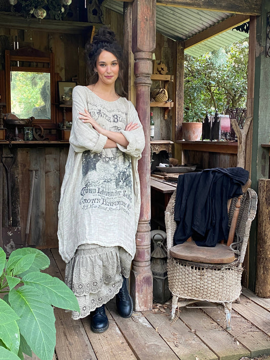 WOMEN'S - Secret Garden Linen Gauze dress.