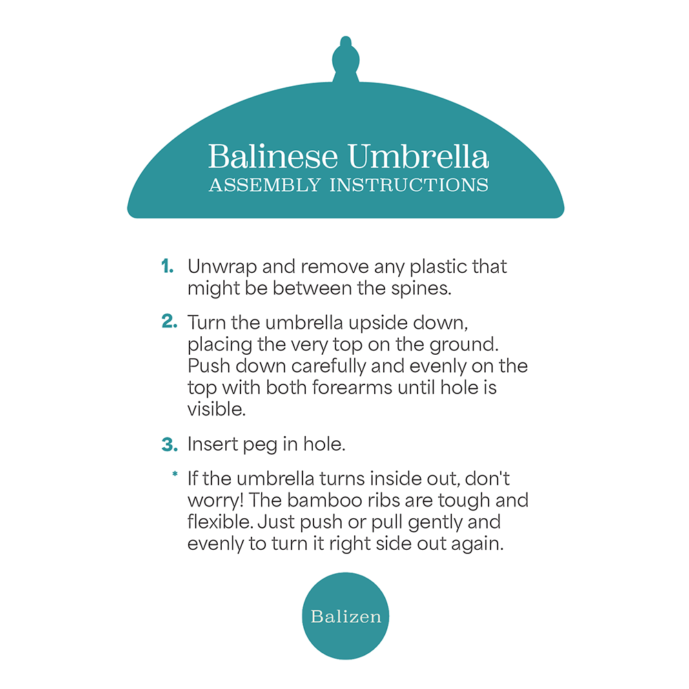 Balinese Umbrella Patio | Natural Fringed