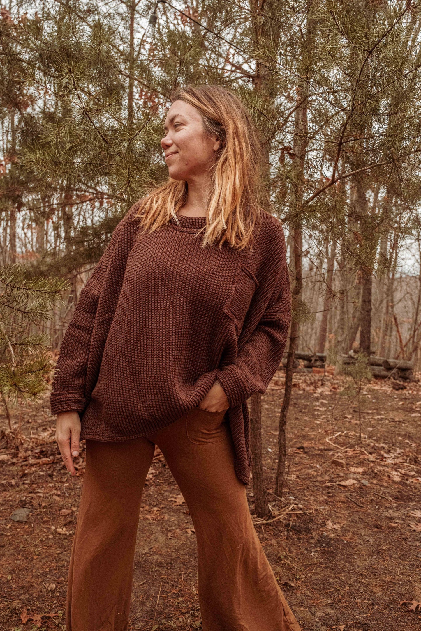 100% Organic Cotton Unisex Pocket Oversized Pullover Sweater