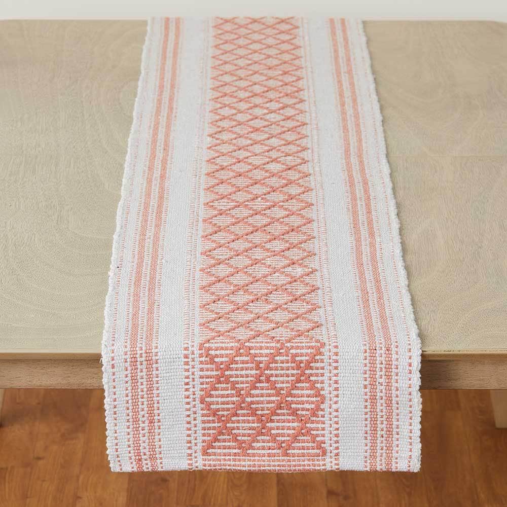 Lattice Rethread Cotton Table Runner