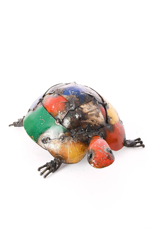 Colorful Recycled Oil Drum Turtle Sculpture