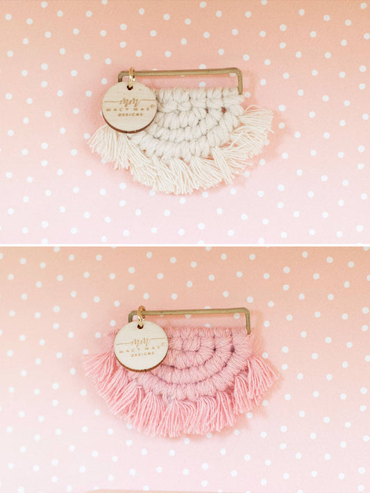 Dollhouse Macrame Half Moon Wall Hanging | Two Colors