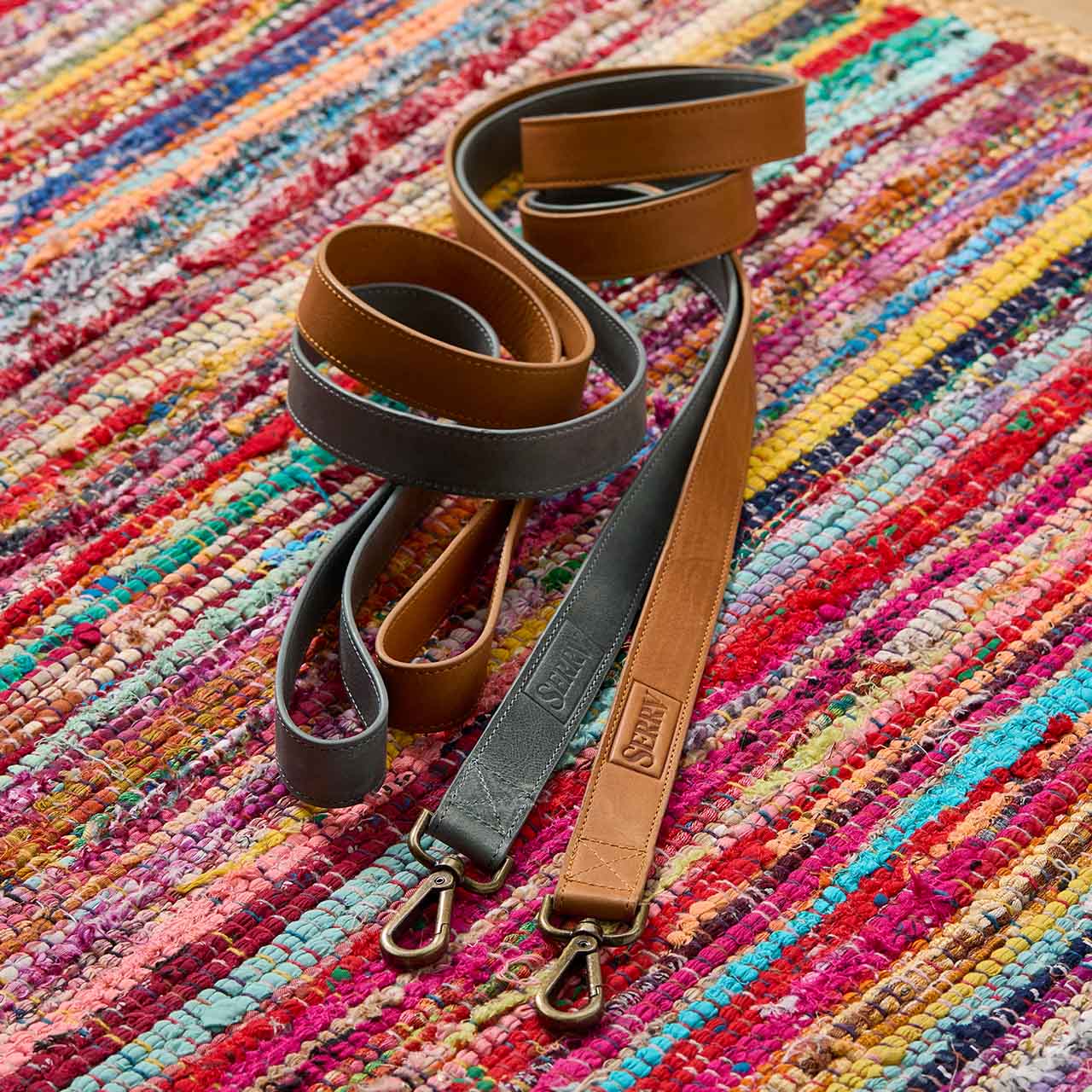 Camel Tan Leather Pet Leash