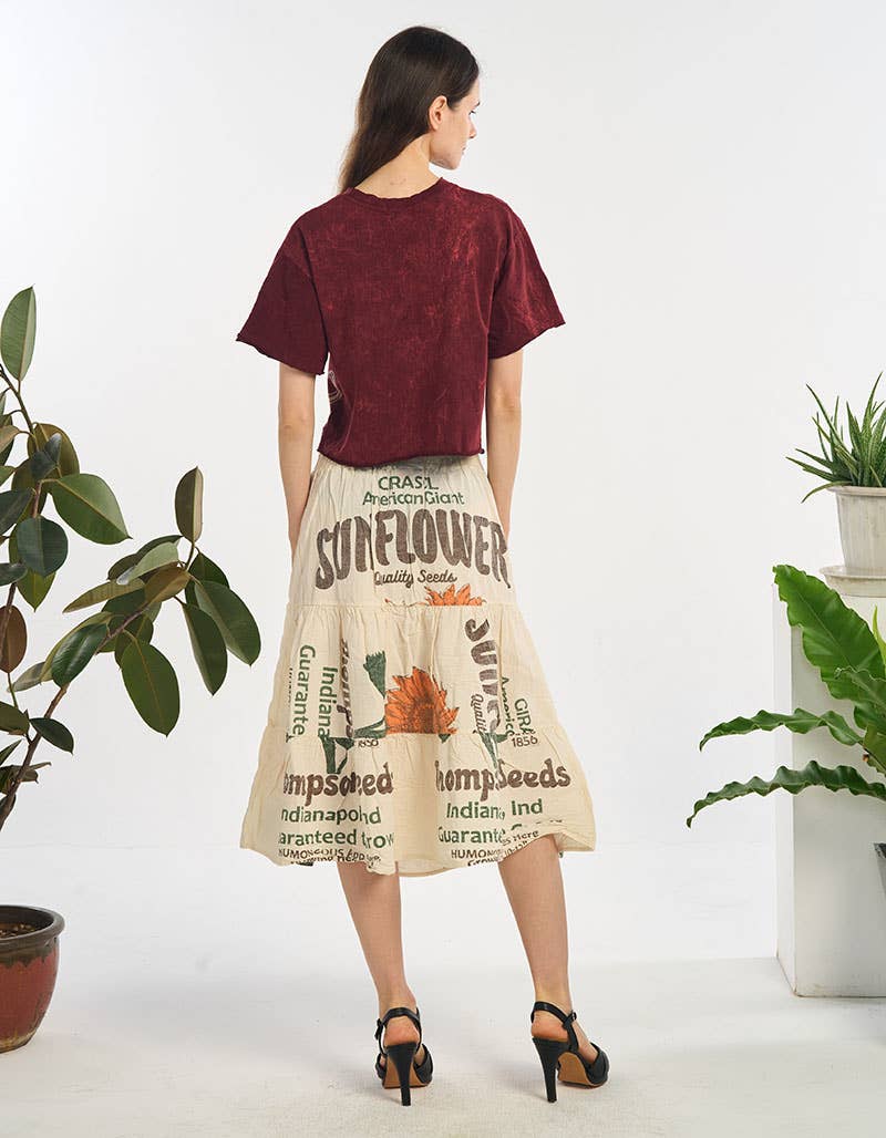 WOMENS CLOTHING-COTTON SKIRT (TH-1930)