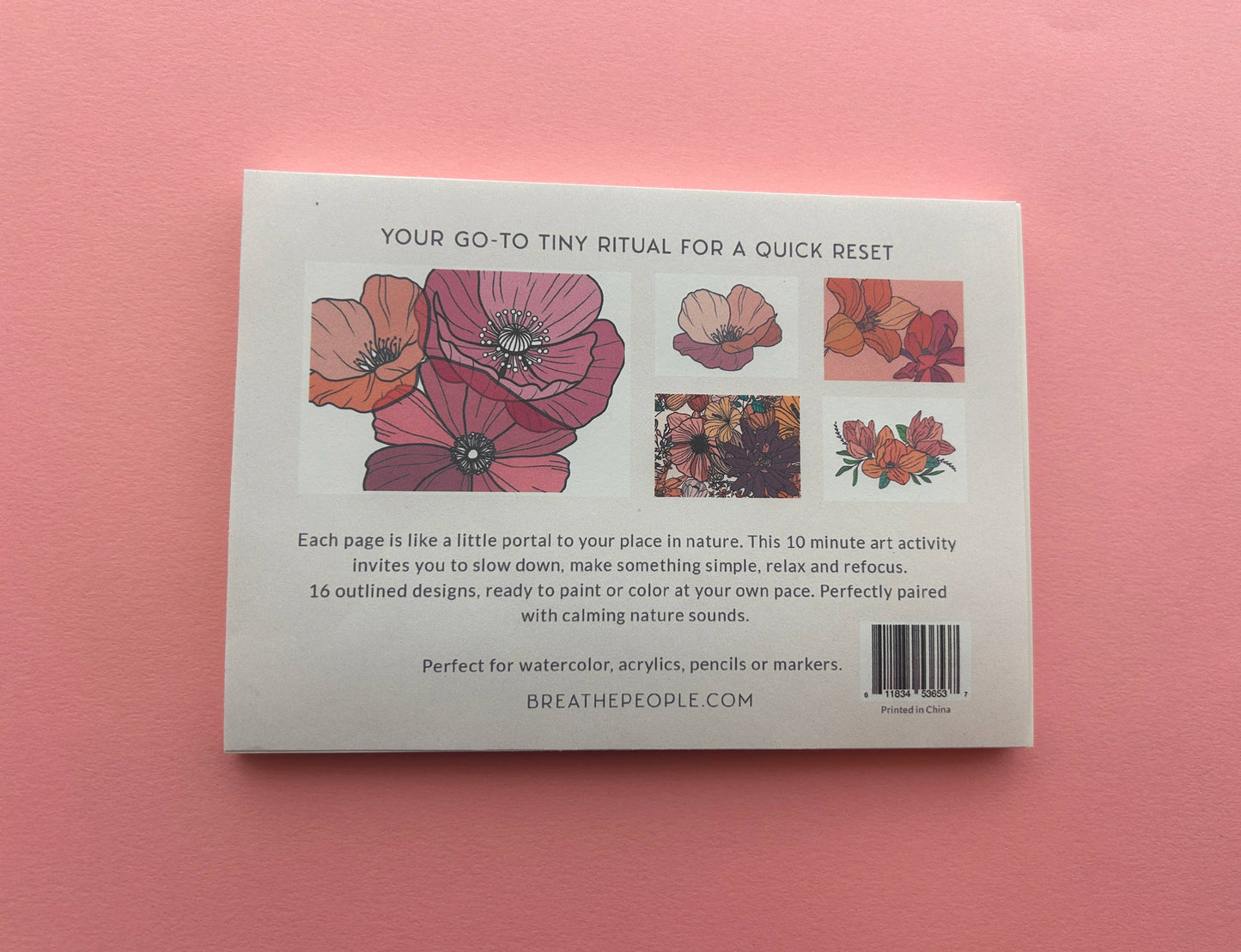 10 Minute Creative Escape Art Book — Vintage Bloom
