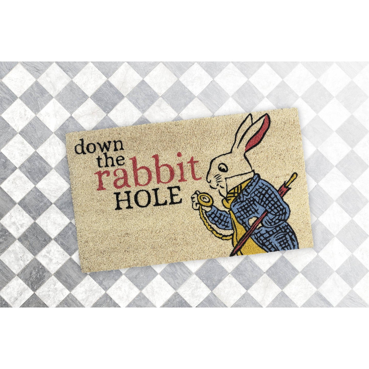Victoria and Albert Museum Down the Rabbit Hole Coir Doormat