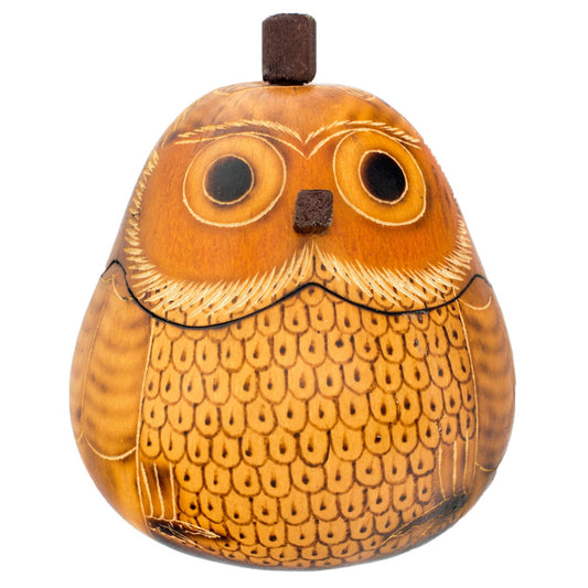 Blond Owl - Mini Gourd Box - Gift Box