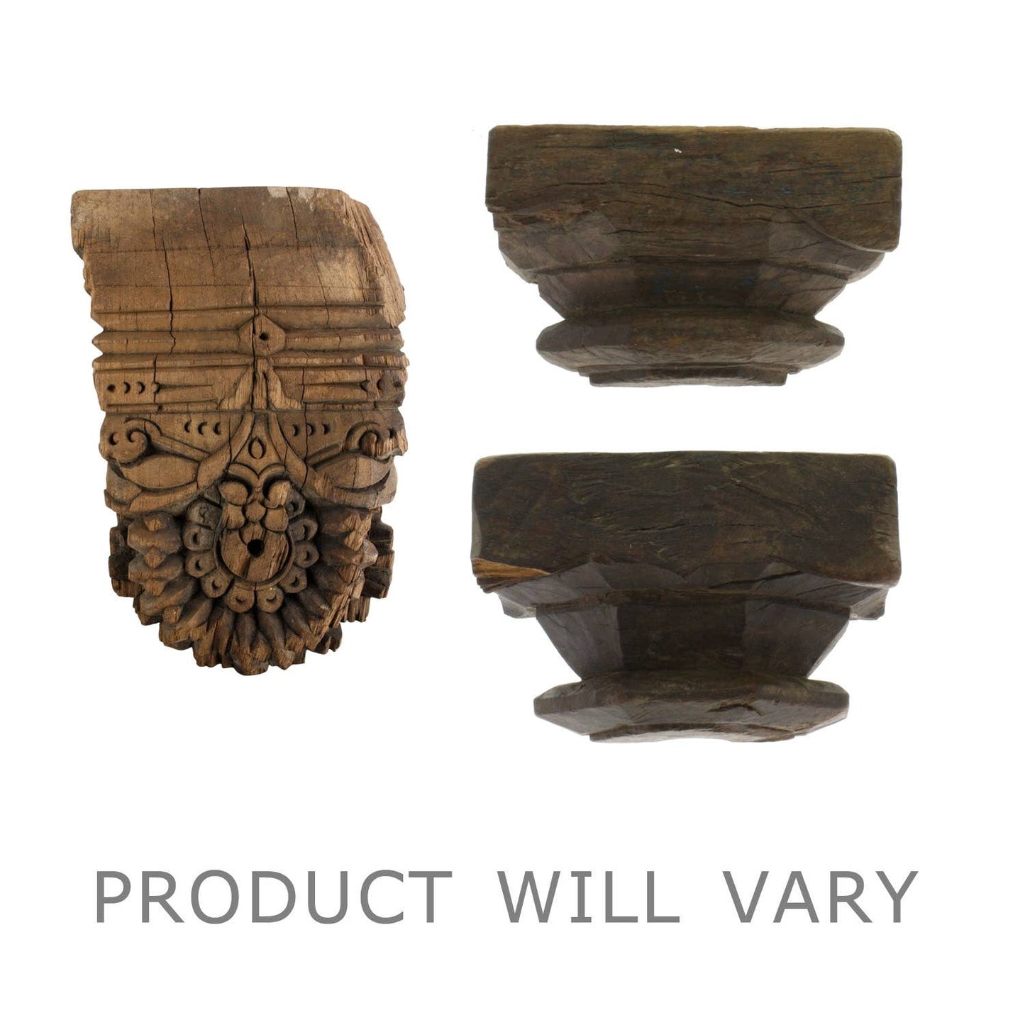 Bombay Corbel Wall Sconce - Reclaimed Wood - Plain