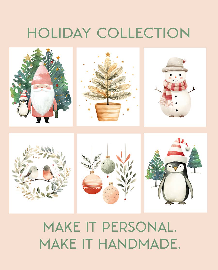 Watercolor Postcards:- Holiday