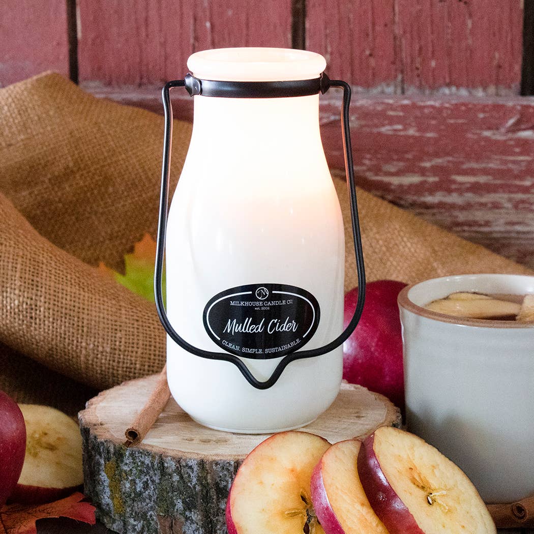 14 oz Milkbottle Candle: Mulled Cider