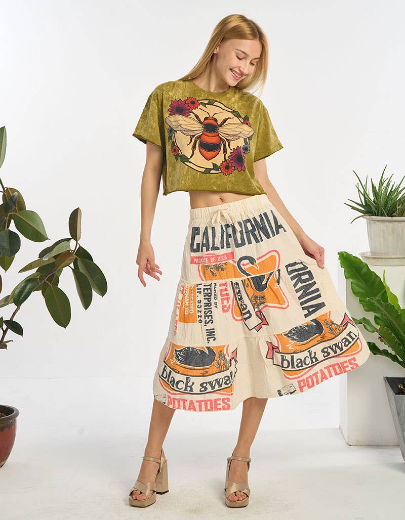 WOMENS CLOTHING-COTTON SKIRT (TH-1930)