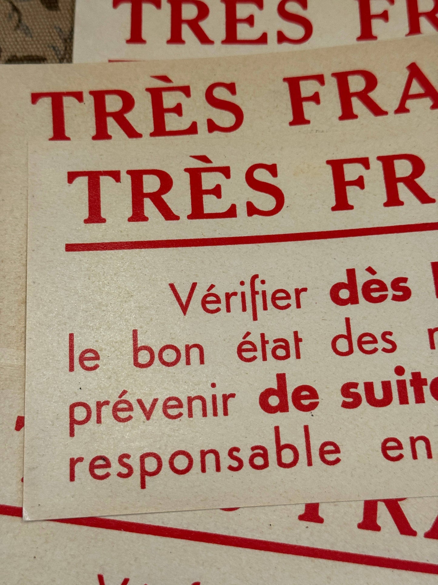 RARE Antique French Case Labels