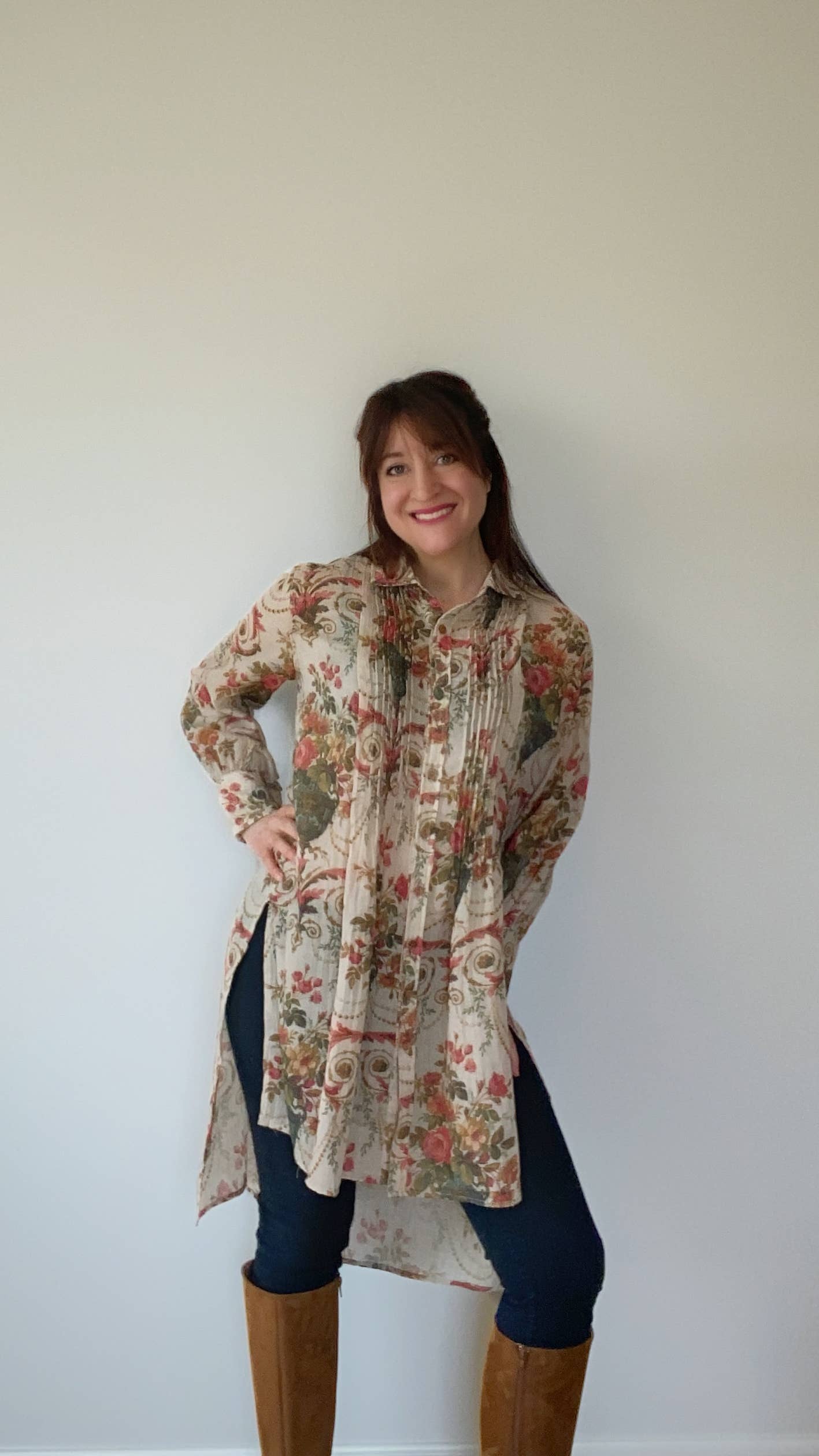WOMEN'S - Annabelle Shirt Dress - Vase of Flowers