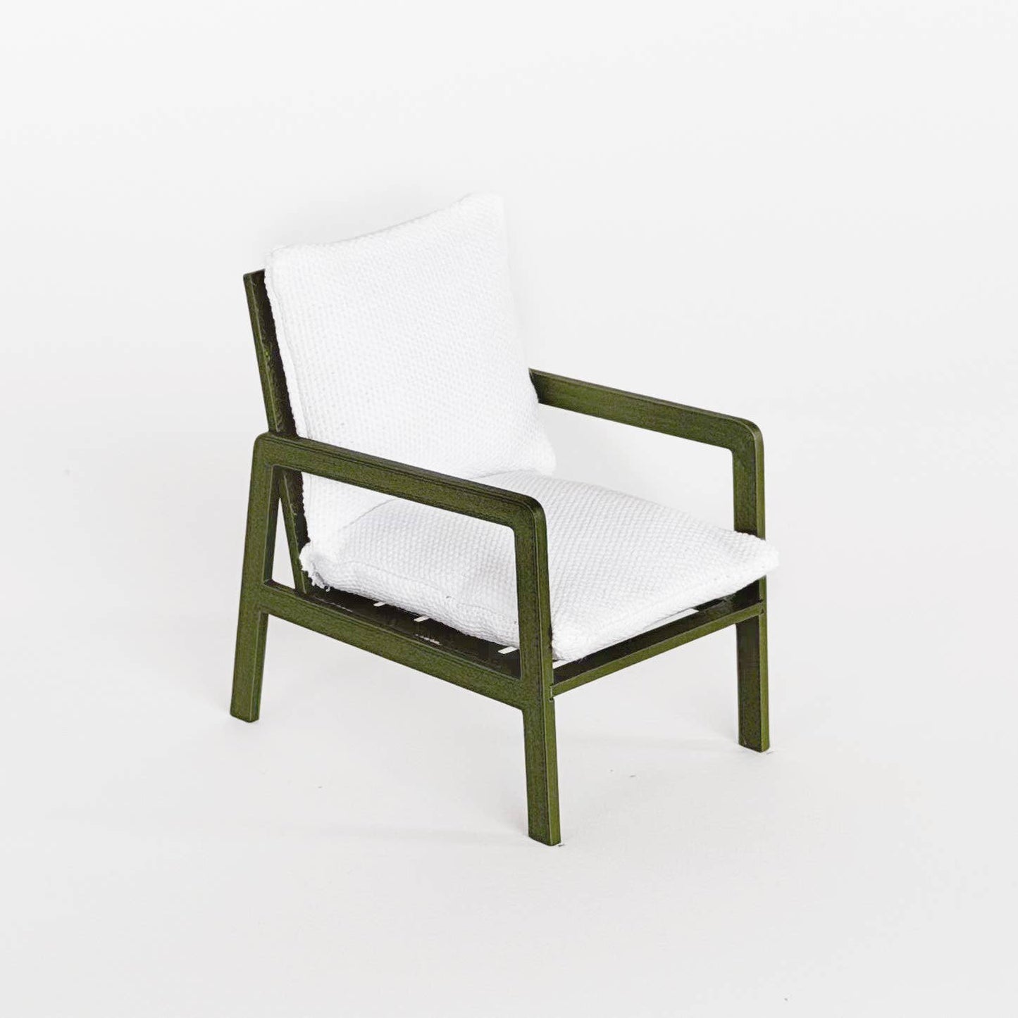 Modern Miniature Armchair – 1:12 Scale Dollhouse Furniture