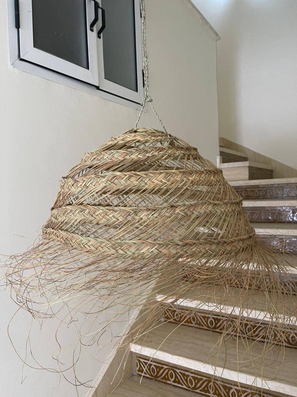 Straw lamp shades, rattan braided pendant light