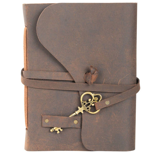 Vintage Leather Journal With Key