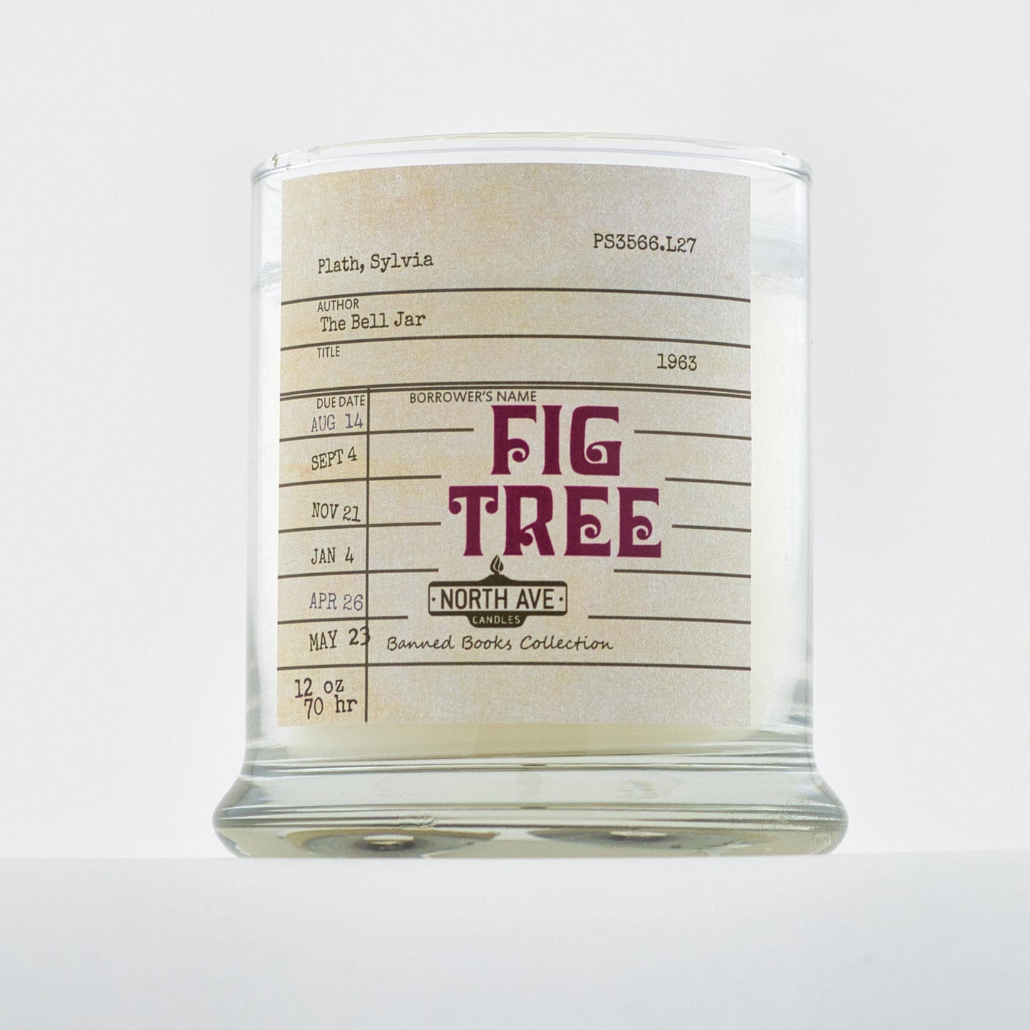 Banned Book Candle / The Bell Jar / Feminist Gift / bookish