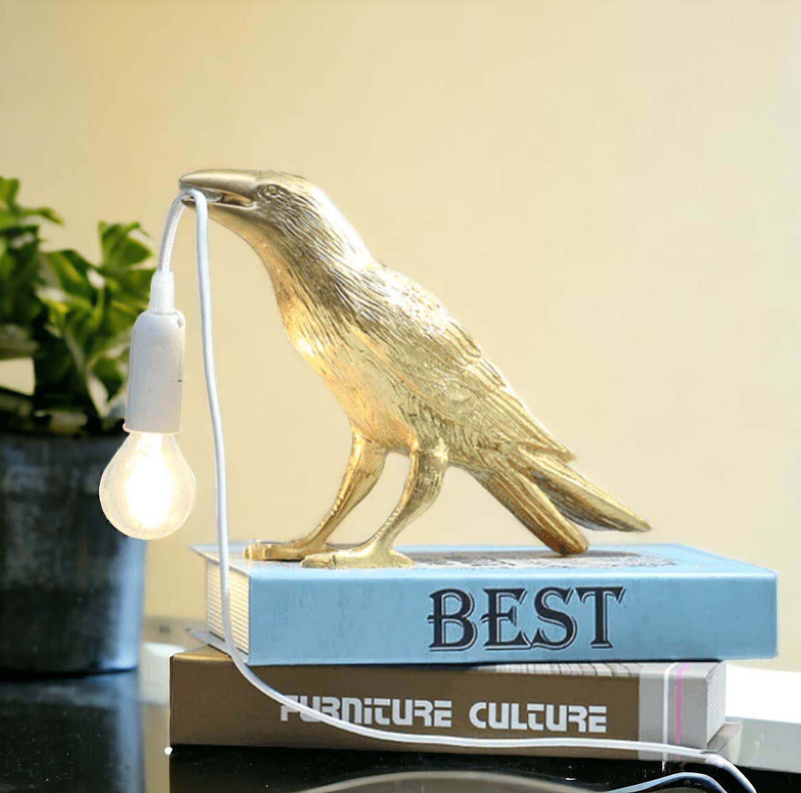 Gold Bird Lamp
