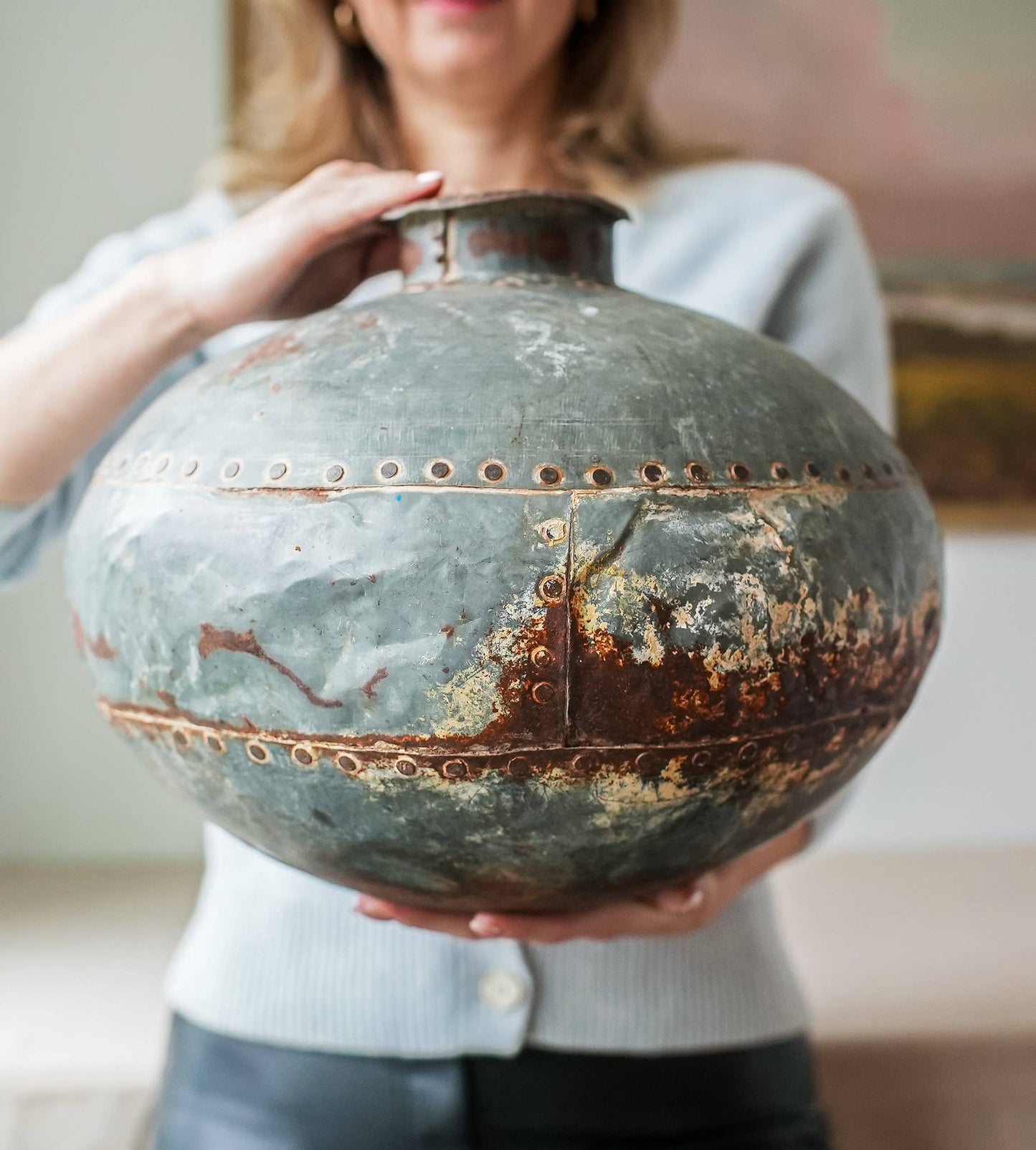 Vintage Iron Matka, Vase